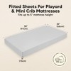 KeaBabies Mini Crib Sheets for Baby Girls, Boys, 2-Pack Soothe Pack and Play Sheets Fitted, Organic Pack N Play Mattress Sheet - 3 of 4