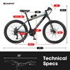 RISOKEYS 26 Inch Suspension Mountain Bike,21 Speeds with Mechanical Disc Brakes, High-Carbon Steel Frame,for Trail Commuter City, - 3 of 4