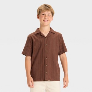 Boys' Short Sleeve Woven Button-Down Shirt - art class™ - 1 of 3