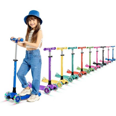 Kids Scooter – Children and Toddler 3 Wheel Kick Scooter – LED Wheel Lights Illuminate When Rolling