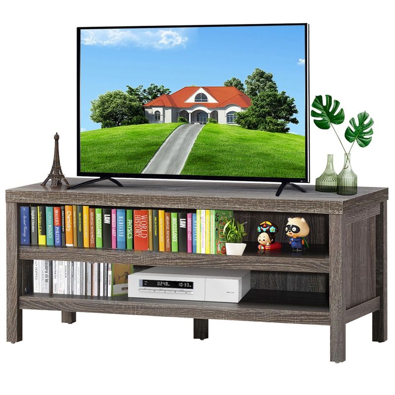 Costway 3-Tier TV Stand Console Cabinet for TV's up to 45'' w/ Storage Shelves, 1 of 10