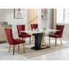 NicBex Modern Tufted Velvet Dining Chairs Set of 2, Comfy Upholstered Kitchen Side Chairs with Chrome Metal Legs & Nailhead Trim - 4 of 4