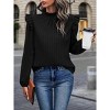 Coolmee Womens Tops Ruffle Collar Long Lantern Sleeve Shirt Fall Dressy Elegant Work Casual Blouse - 4 of 4
