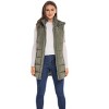 Women's Long Puffer Vest with Hood - S.E.B. By SEBBY - 4 of 4