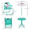 SEVOBAL Kids Table Sets, 4-Piece Outdoor Folding Garden Set with Adjustable Umbrella for Patio and Backyard, White, 29.5"*20"*4.25" - 4 of 4