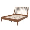 Polibi Boho Platform Bed Frame with Tall Slanted Headboard & Metal Support - 3 of 4