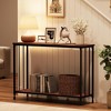 Narrow Console Table with Engineered Wood Shelf and Metal Frame, Small Entryway Sofa Table for Living Room, Foyer, Bedroom, Behind Couch - 2 of 4
