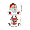 Christmas Fence Peeker with Santa and Elk, Outdoor Holiday Yard Decoration for Garden Patio Home Festive Decor - 2 of 4