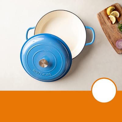 Marine Blue 3.8-Quart Enameled Cast Iron Braiser with Cover