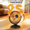 R.W.FLAME Radiant Electric Space Heater with Thermostat and Timer, Portable Dish Heaters for Indoor Use, Overheat and Tip Over Protection - 2 of 4