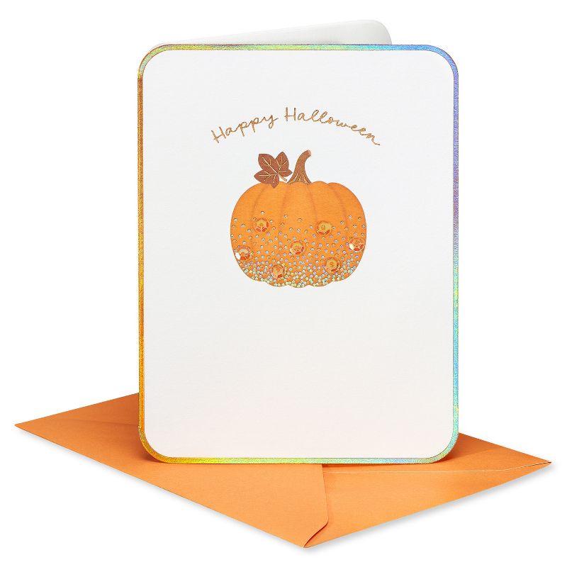 Halloween Cards Simple Sequin Pumpkin - PAPYRUS, 4 of 6