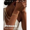 Gold Bracelets for Women Trendy 14K Gold Plated Bracelet for Women Non Tarnish Dainty Stackable Layered - 2 of 4