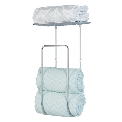 Tangkula Wall-mounted Towel Rack Shower Suppliers Storage Holder ...