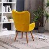 Vynxaria Doarnin Contemporary Silky Velvet Tufted Accent Chair with Solid Wood Frame - 3 of 4