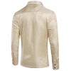 Cloudstyle Mens Floral Rose Print Long Sleeve Dress Shirt for Prom Wedding - 3 of 4
