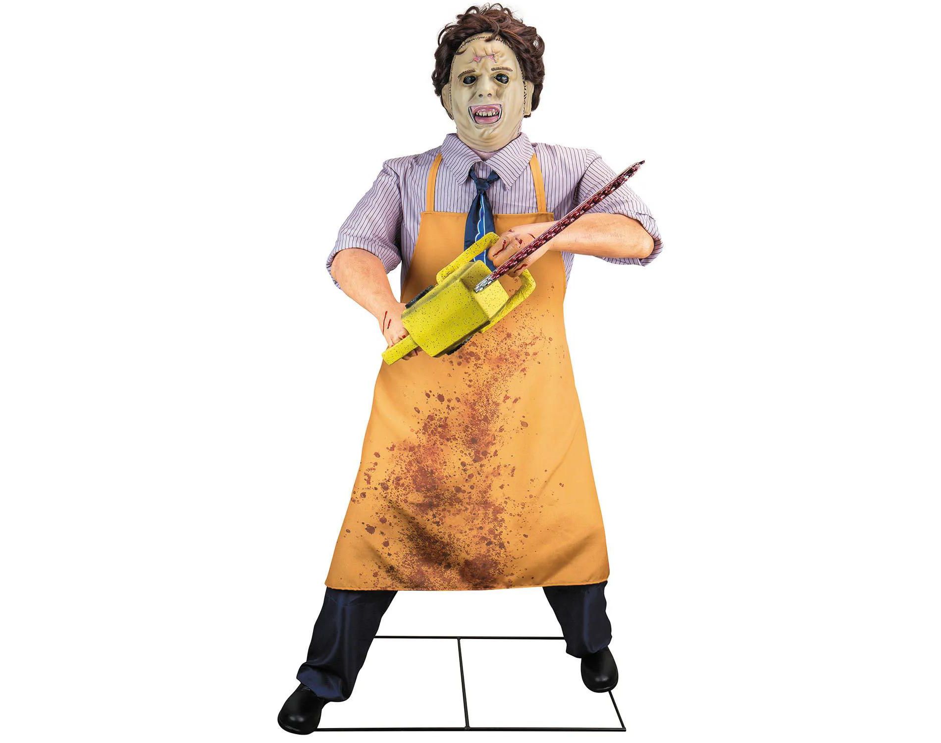 GEMMY INDUSTRIES (HK) LIMITED Men's Leatherface Animated Halloween Mannequin - Brown