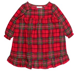 RuffleButts Girls Holiday Pajama Night Gown - 1 of 2