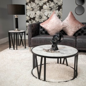 Modern Aluminum Facial Sculpture for Home & Office Decor - Unique Contemporary Art Piece for Living Room or Bedroom - 12" Black - 1 of 4