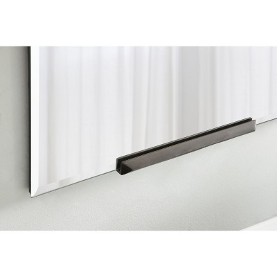 Bronze Frameless Rectangular Wall Mirror with Beveled Edges