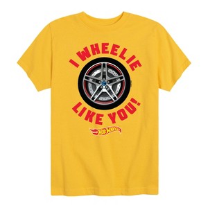 Boys' - Hot Wheels - Valentine's I Wheelie Like You Short Sleeve Graphic T-Shirt - 1 of 4