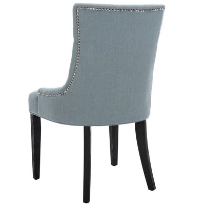 Elegant Sky Blue Linen Upholstered Parsons Side Chair