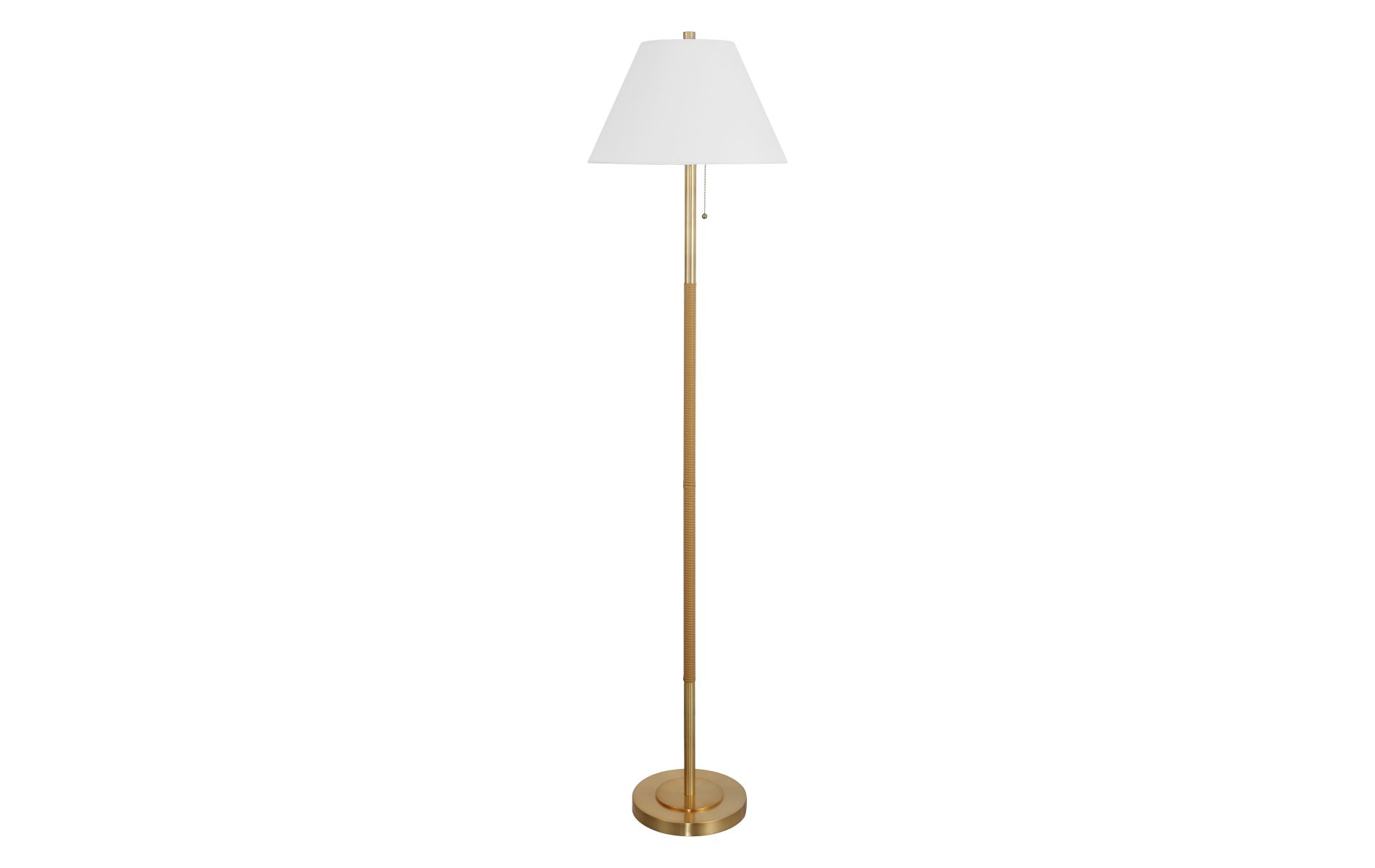 Christin 67.75" Floor Lamp - FLL4151 - Brass/Natural - Safavieh