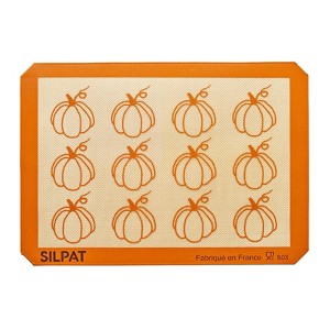Silpat Premium Pumpkin Non-Stick Half Sheet Size Silicone Baking Mat, 11-5/8 x 16-1/2 - 1 of 4