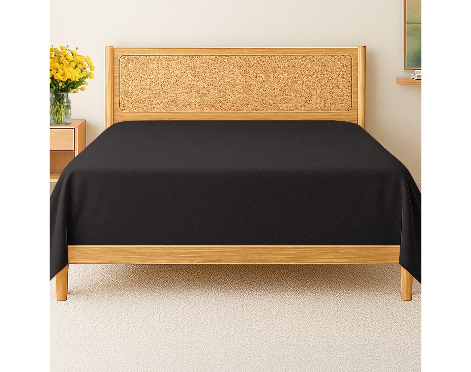 Premium Flat Sheet Ultra Soft & Breathable - Cozy & Wrinkle Resistant Top Sheet - CGK Linens