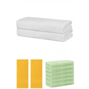 REGALWOVEN Absorbent Solid Bath Hand Face Cloths Cotton Towels 3 Piece Sets - 1 of 4