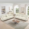 Modular Mid-Century Sectional Sofa, 6-Seater Couch with Flared Arms with Removable Skirt, Upholstered Chenille Sofa with Cushion-Coolbibila - 3 of 4