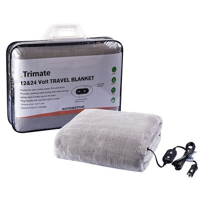 Electric Car Heating blanket, Plush by Trimate -- 3 Heat Settings, Auto Shutoff
