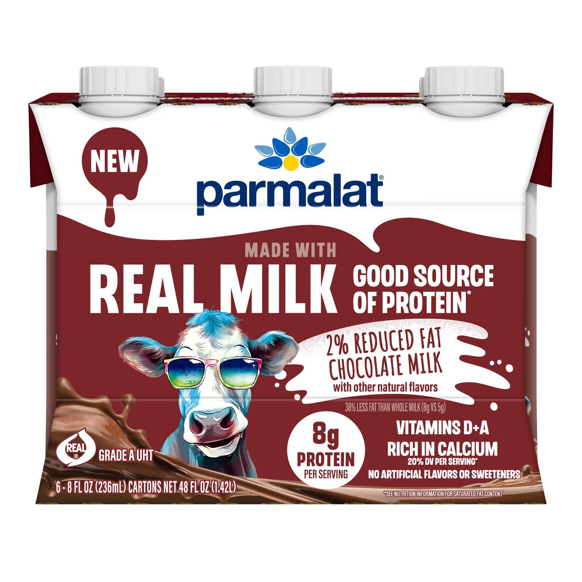 Parmalat 2% Reduced Fat Shelf Stable Chocolate Milk - 48 fl oz/6ct