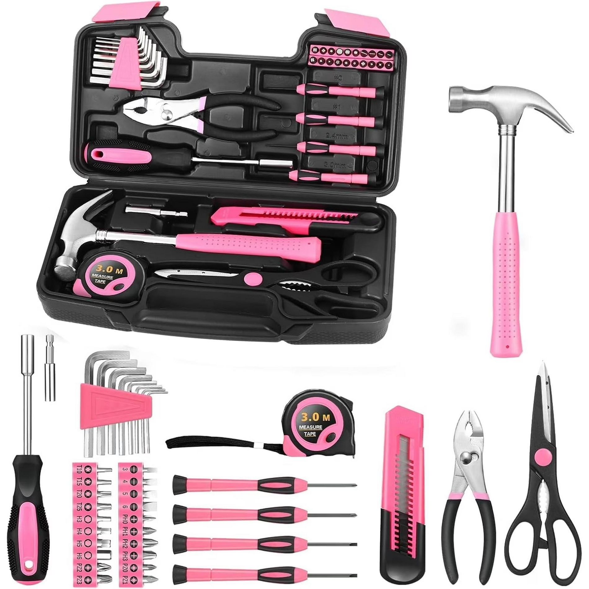 Hoey 39-Piece All-Purpose Household Tool Kit – Small Home Tool Set with Toolbox for DIY, Home, Garage, and Office