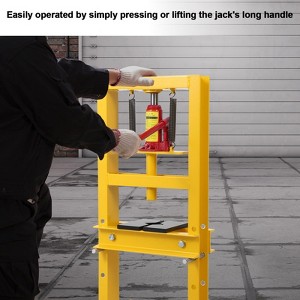 Hydraulic Press 6and12 Ton Hydraulic Shop Press, H-Frame Garage Floor Benchtop Press Adjustable Shop Press, Adjustable Working Table Height - 1 of 4