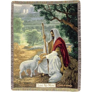 Manual Woodworks and Weavers Woven Afghan – Lost No More with Verse, 50 × 60 - 1 of 3