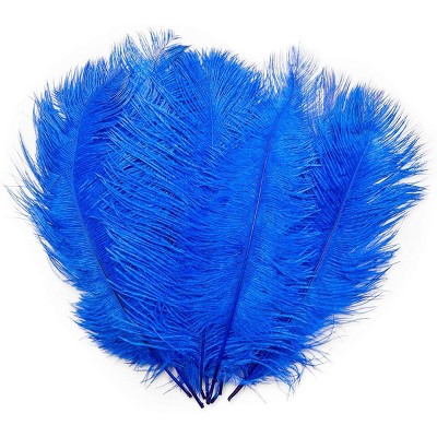 Bright Creations 12 Pack Blue Ostrich Feather Plumes 12 14 Inches for Crafts, Home, Wedding & Party Decorations