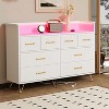 CuisinSmart 8-Drawer Dresser, Wide Bedroom Dresser Chest with Open Space, Modern Chest of Wide Drawers for Living Room, Entryway, Hallway - 2 of 4