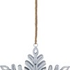 Northlight 5.5" Silvery White Metal Snowflake Christmas Ornament - 4 of 4