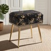 MAYEERTY Black Makeup Vanity Stool with Ottoman Footrest - Storage Included for Bedroom & Living Room - 2 of 4
