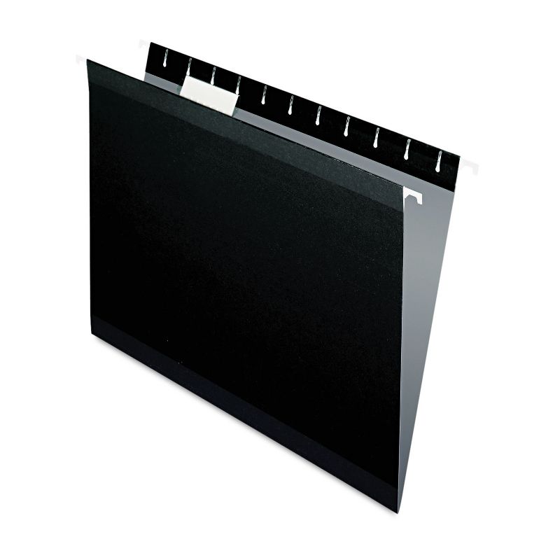 Pendaflex Reinforced Hanging Folders 1/5 Tab Letter Black 25/Box 415215BLA, 1 of 9