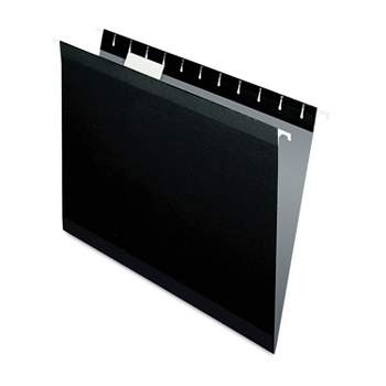 Pendaflex Reinforced Hanging Folders 1/5 Tab Letter Black 25/Box 415215BLA