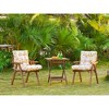 ARTPLAN Outdoor Chair Cushion,High Back Tufted Patio Cushion with Tie for Adirondack Rocker Chair,44"x21"x4",1 Count,Floral - 2 of 4