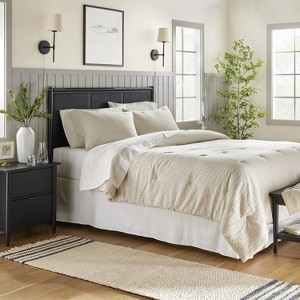 3pc Mini Grid Stitch Comforter Bedding Set - Hearth & Hand™ with Magnolia - 1 of 4