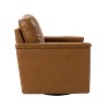 Rosa 29'' Wide Genuine Leather 360¬∞Swivel Armchair with Nailhead Trims |ARTFUL LIVING DESIGN - 4 of 4