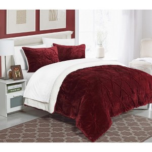 3pc King Chiara Comforter Set Red - Chic Home Design