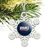 Robert Morris University Primary Logo Metal Snowflake Christmas Tree Holiday Ornament - 2 of 3