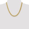 Black Bow Jewelry Men's 7.3mm 10k Yellow Gold Hollow Miami Cuban (Curb) Chain Necklace - 2 of 4