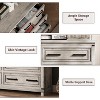 Farmhouse 6 Drawer Dresser for Bedroom, 55" Rustic Wood Chest of Drawers,Pull Handles, Vintage Storage Organizer for Living Room, TV Stand - 3 of 4