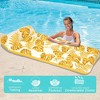 MOVSSOU Inflatable Pool Floats Hammock with Headrest Floating Pool Lounge Chair 73 x 34in for Adults - 3 of 4