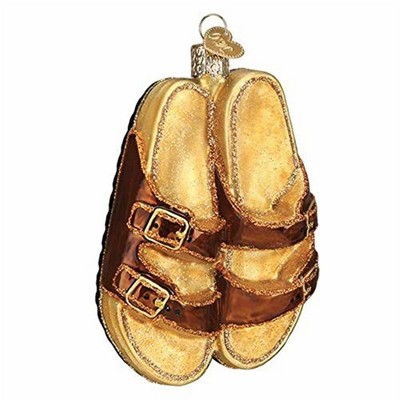 Old World Christmas Blown Glass Ornament for Christmas Tree, Sandals